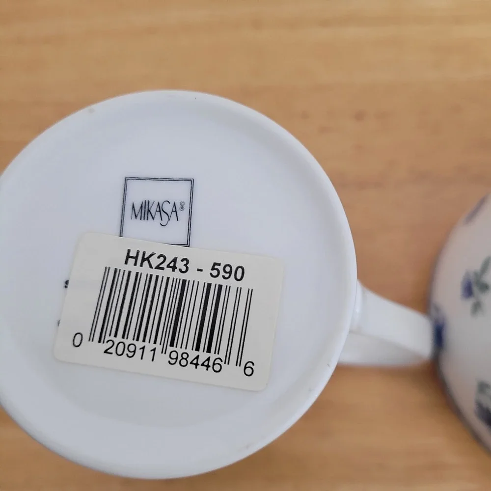 Draft Mikasa Blue Medley HK243 Creamer & Sugar Bowl Set w/‎ Lid